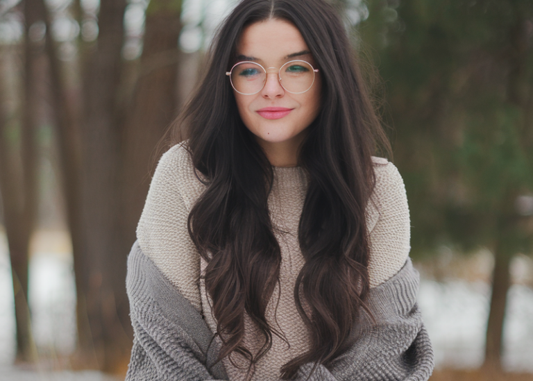 Style knee-high socks with a sweater mini dress