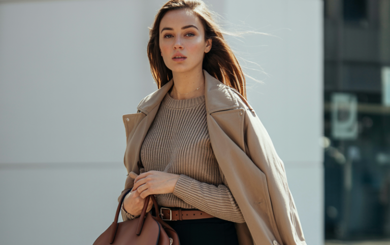 Style with a trench coat for polished layering.