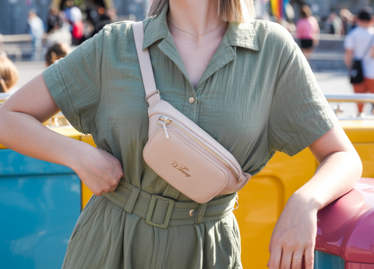 Wear a lightweight jumpsuit with a belt bag.