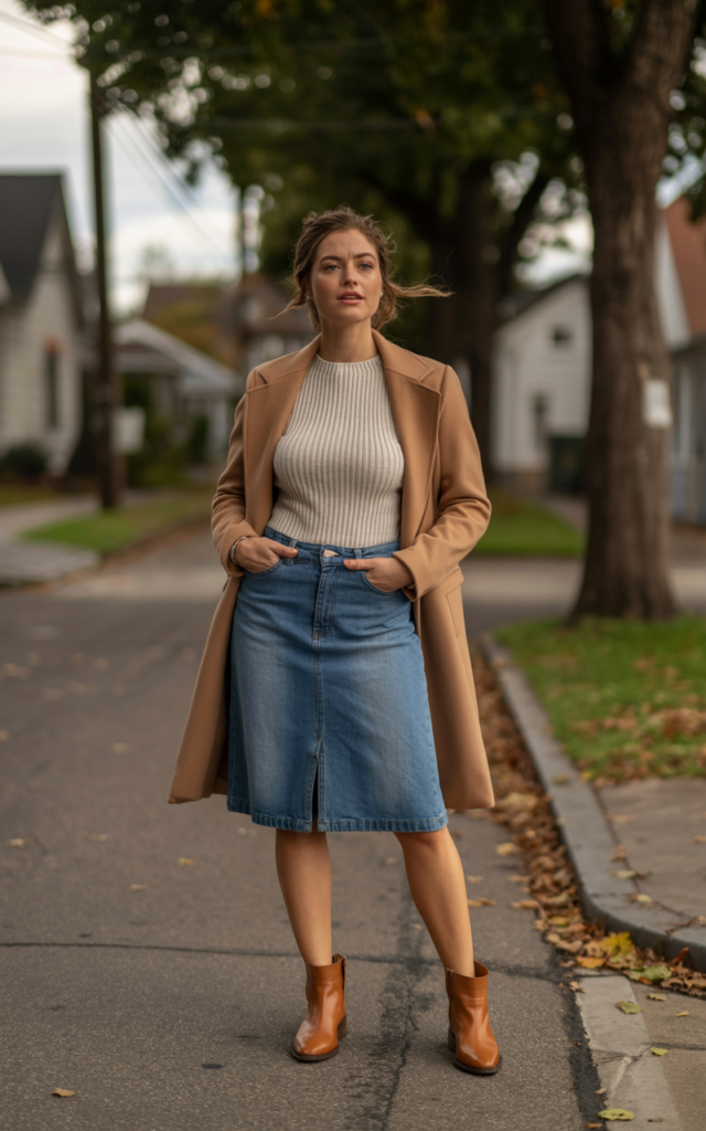 Balance volume with a fitted top and relaxed skirt