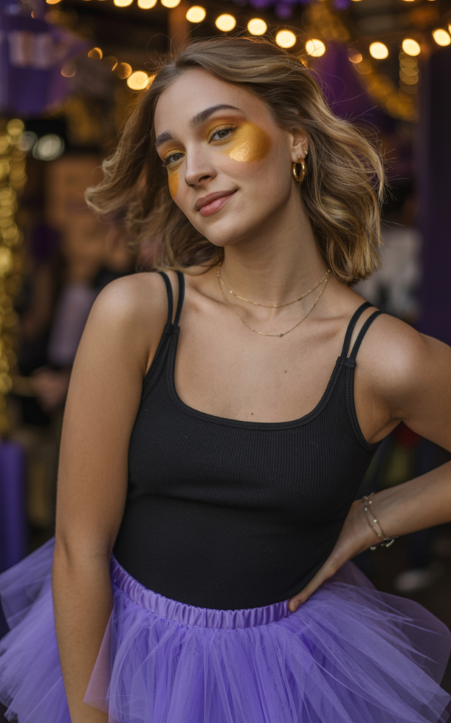 Embrace a playful tutu skirt with a fitted tank.