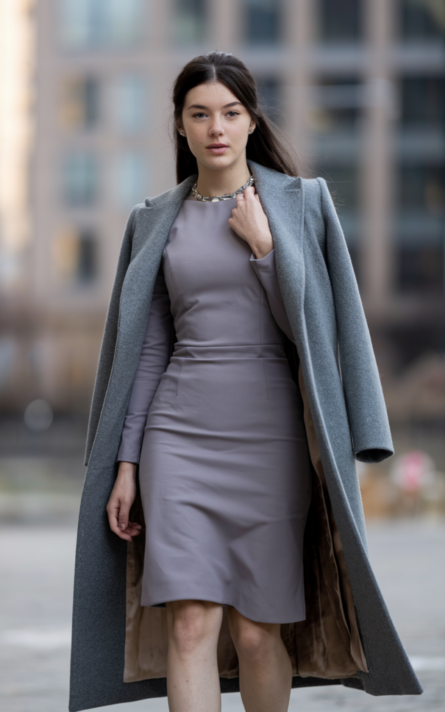 Finish with a structured coat over any elegant evening dress.