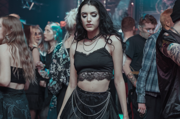 Try a Two-Piece Lace Set With Combat Boots