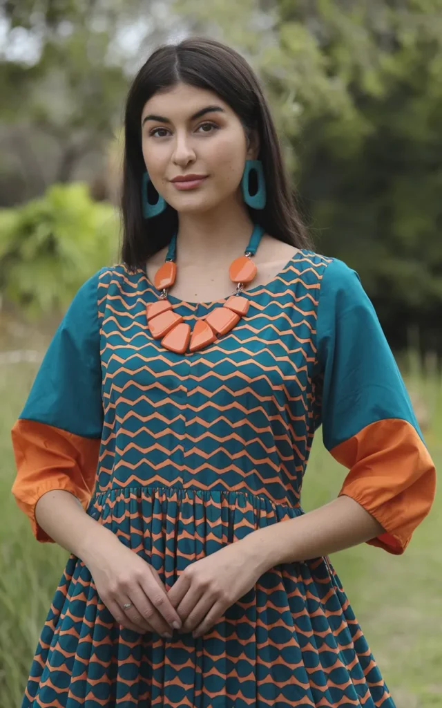 Go bold with a color-blocked modern gown