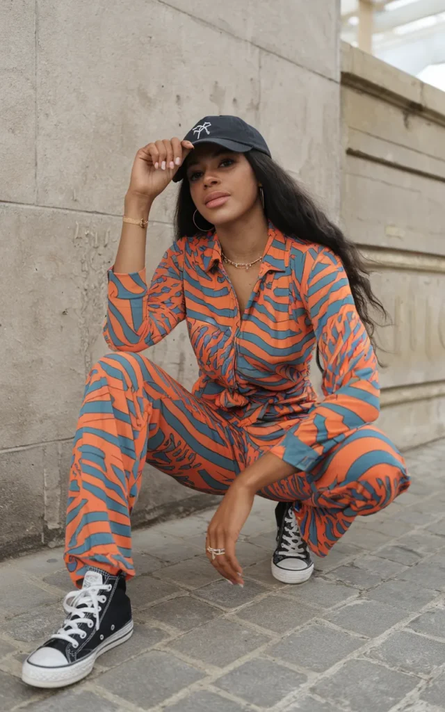 Go bold with a statement co-ord set and sporty accessories