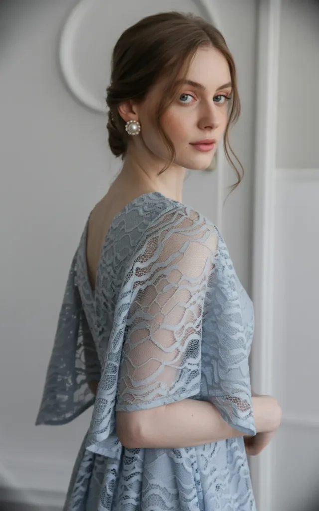 Style a lace dress with minimal accessories