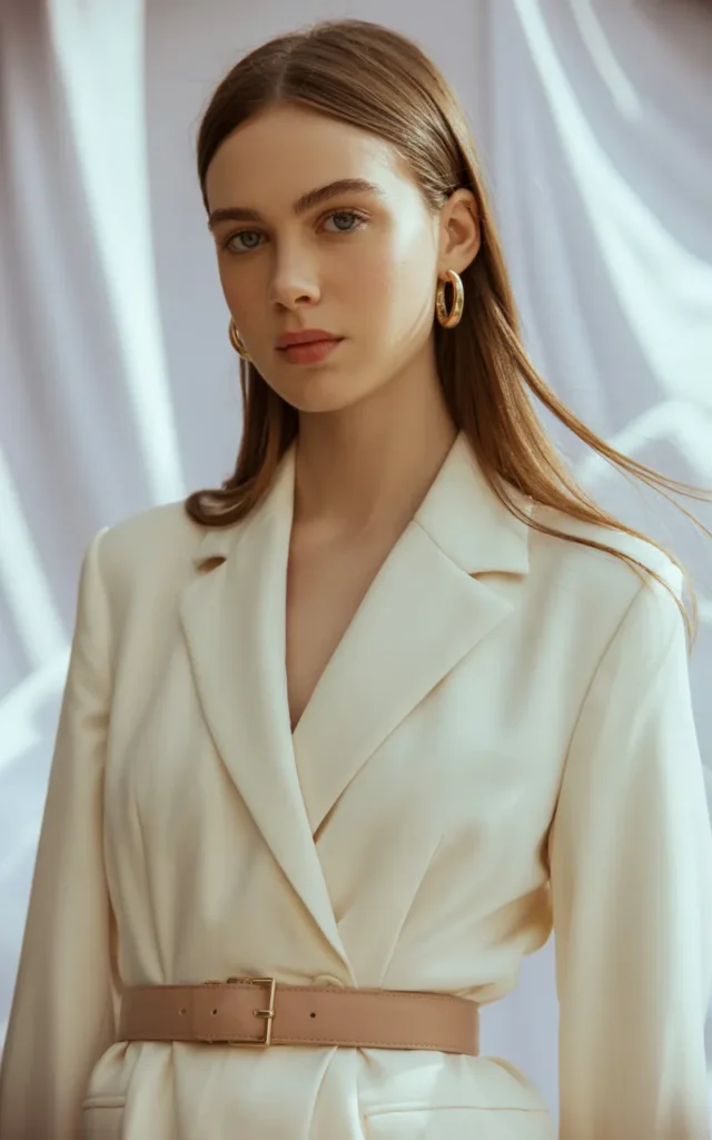 Wear a structured blazer dress with pointed-toe heels