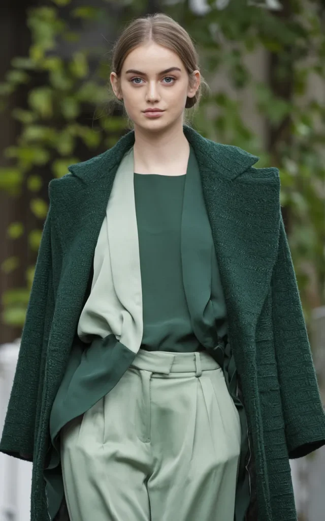 Go monochrome with different shades of green