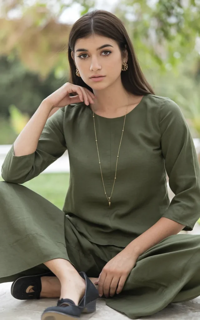 Wear a green co-ord set for an effortless look