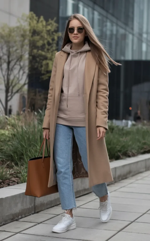 Wear a hoodie under a tailored coat