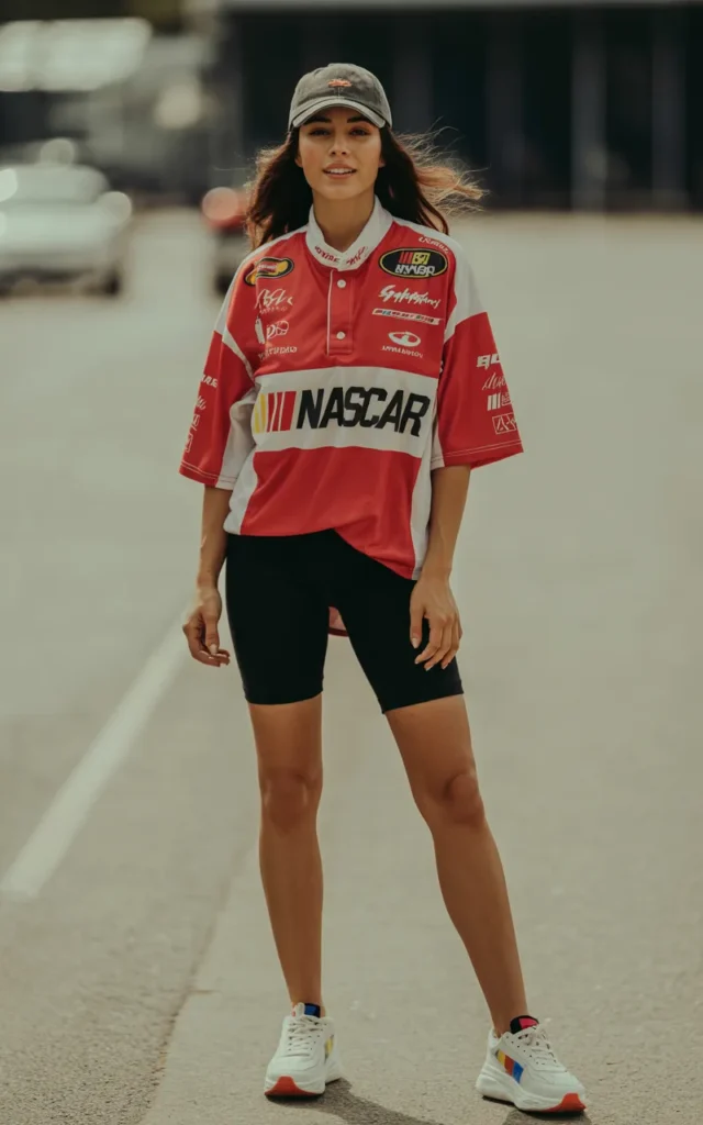Pair a racing jersey with cycling shorts