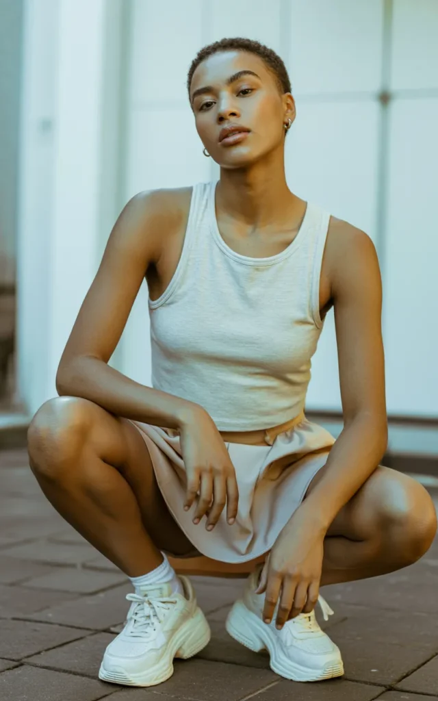 Pair with platform sneakers for extra height and edge