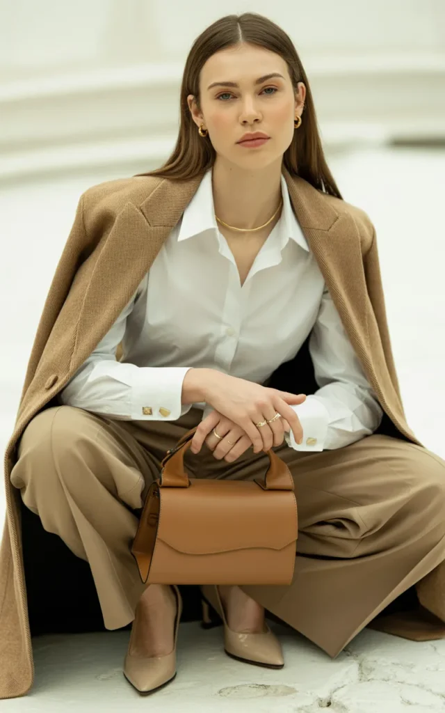 Style a vest with a crisp button-down.