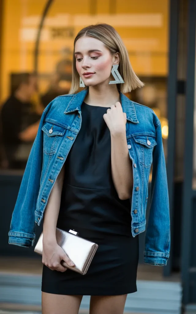 Make a Jean Jacket Party-Ready With Statement Accessories