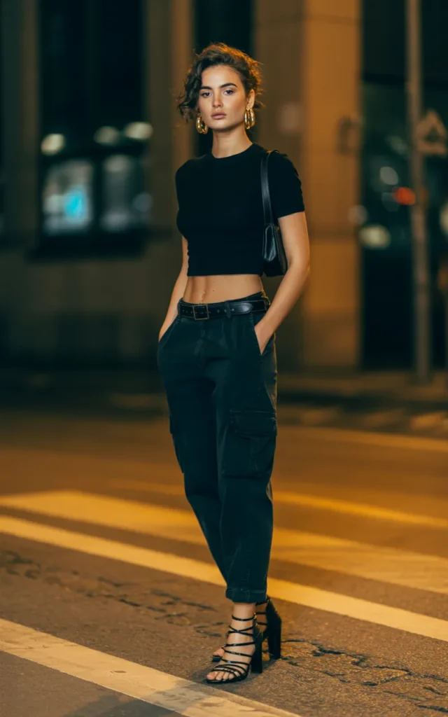 Match a Cropped Top With Cargo Pants